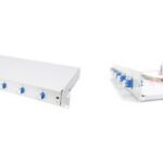 19" glasvezelkast met LC-connectoren, OS2, 6 poorten