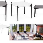 Bijzettafel ONTMOET, zwart, 100 x 50 cm