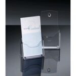 Bureaustandaard met 1 vak, van acryl, voor A5 formaat.