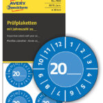Controleplaketjes 20XX zelf in te vullen, blauw