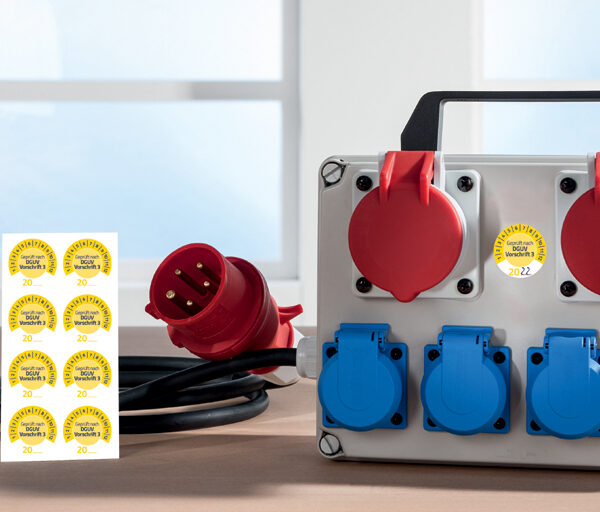 Avery Doelformulieren Controlelabels 'DGUV Voorschrift 3', geel