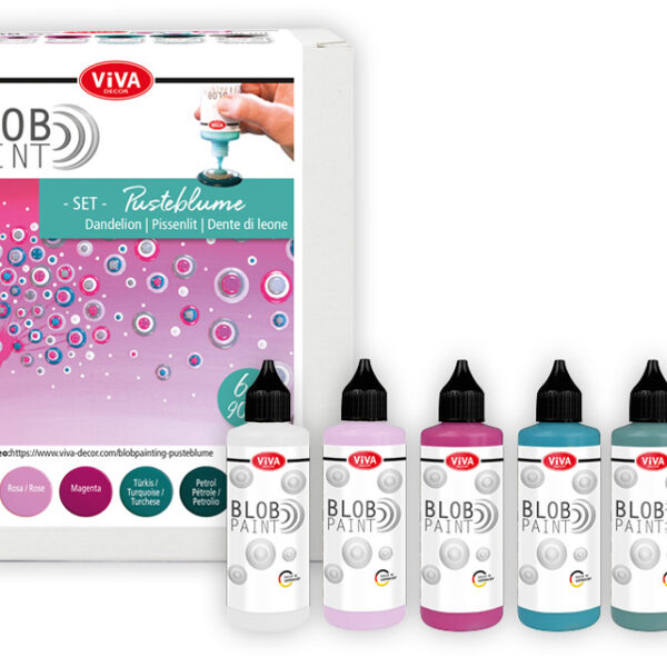 ViVA DECOR Bubbelschilderset 'Paardenbloem', 6-delig