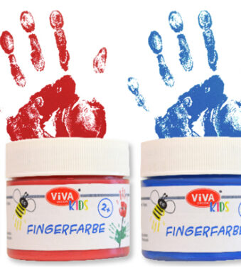 Verf voor vingers 'ViVA KIDS', basiskleuren setje van 4