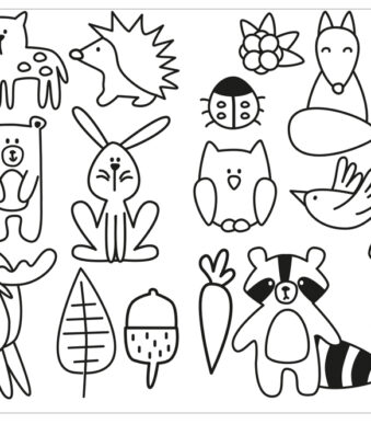 Vensterkrijtset 'Noordse Vriendjes' voor kinderen