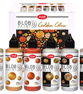 ViVA DECOR Blob Verf Set 'Gouden Gloed', 6 delig