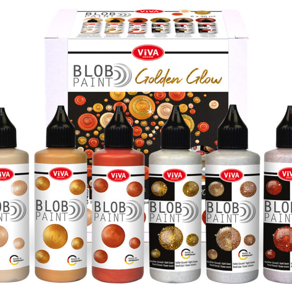 ViVA DECOR Blob Verf Set 'Gouden Gloed', 6 delig