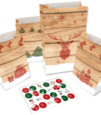 Roth adventskalender 24 kaarsenzakjes 'hyggelig'-stijl