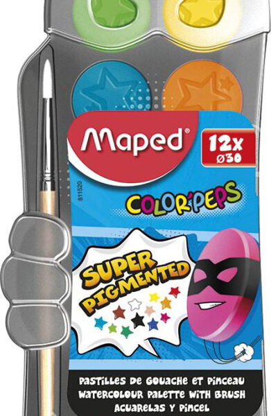Maped verfbakje kleurdoos, 12 kleuren