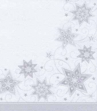 Servetten met sterrenpatroon voor Kerst, wit