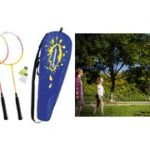 Badmintonset voor 4 personen, rood / geel