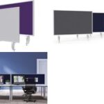 Magnetisch bureauscherm VarioPin, 80 x 50 cm, grijs