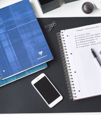 Clairefontaine geruit notitieboek A4+, met ringband