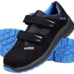 uvex 2 trend veiligheidsandal S1P, zwart/blauw, maat 44