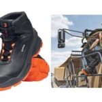 Uvex veiligheidsschoenen, maat 52, zwart/oranje