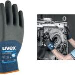 Uvex werkhandschoen fijnmechanisch pro, blauw/antraciet, maat 8.