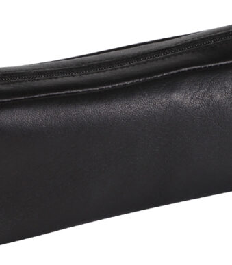 Clairefontaine leren pennenhouder, rechthoekig, zwart.