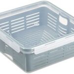 Plastic voedselopbergbak Amsterdam met zeef, 2,5 liter.