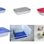 Blauwe rechthoekige diepvriesvoorraaddoos 1,9 liter