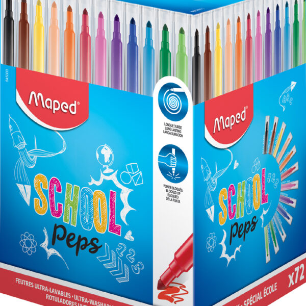 Maped kleurpotloden lange levensduur, displayverpakking van 72 stuks.