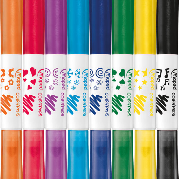 Maped Kleur'Peps Duo Stempelstiften, etui met 8 stuks