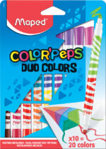 Maped dubbelkleurige viltstiften, etui met 10 stuks