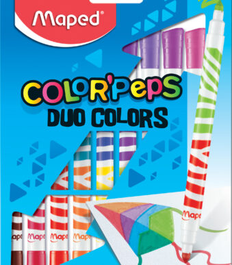 Maped dubbelkleurige viltstiften, etui met 10 stuks