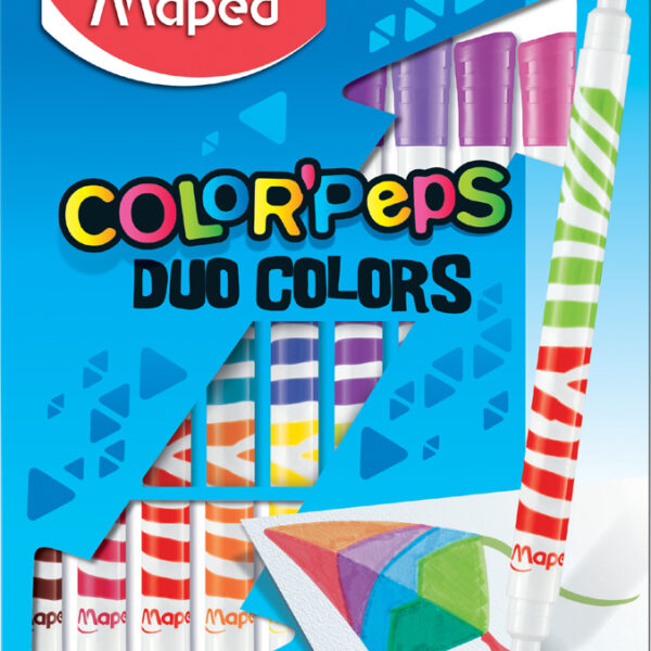 Maped dubbelkleurige viltstiften, etui met 10 stuks