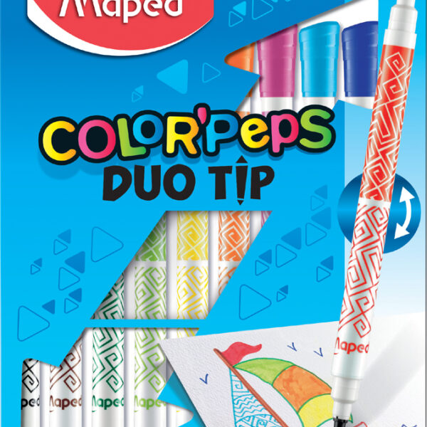 Maped Dubbele Viltstift COLOR'PEPS DUOPUNT, etui met 10 stuks.