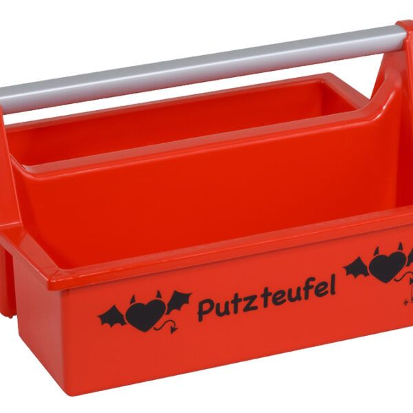 Draagkisten McPlus Carry 'Schoonmaakduivel', rood