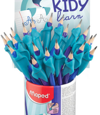 Potloden met gummetje en greepverlenger, etui met 22 stuks.