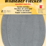 Vilt naaireparatiestukken, 100 x 125 mm, grijs