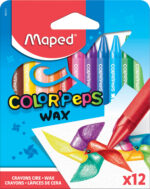 Maped Krijtwaskrijtjes Color'Peps, kartonnen etui van 12 stuks