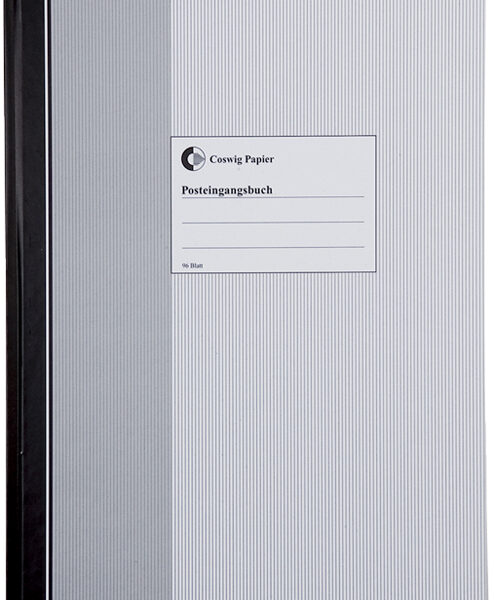 Postingangsboek met 96 bladen, A4 formaat.