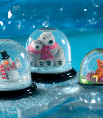 FIMO sneeuwbol, rond, diameter: 90 mm, hoogte: 75 mm.