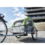 Kinderfietsaanhanger Comfort, zwart / groen