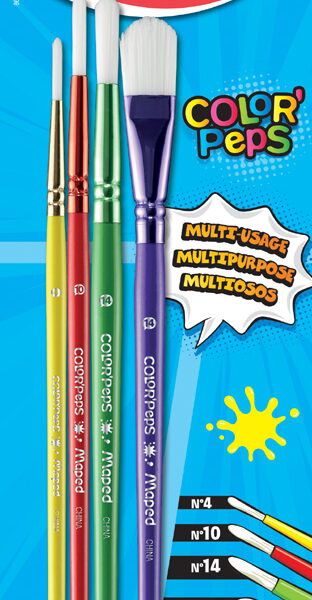 Maped kleurenpenselen set, 4 stuks