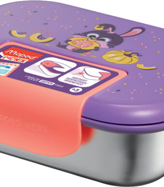 Maped lunchbox - roestvrijstalen kinderbeker met konijnenpatroon, 0,9 liter