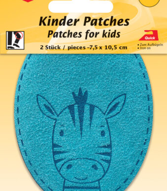 Kleiber applicatie 'Zebra', lichtblauw, duoset.