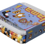 Grote kralenapplicatie ''Leeuw, Olifant'' met applicatiepapier, in doos