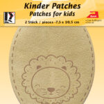 Kleiber applicatie 'Leeuw', bruin, duoverpakking.