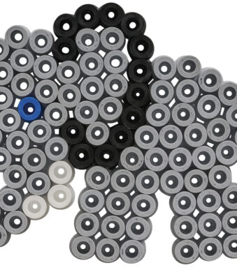 Kralenplank 'Olifant' met grote strijkkralen in doos