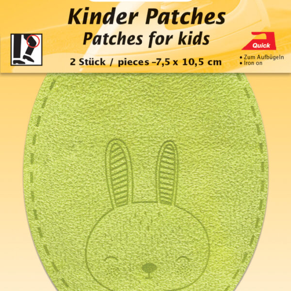 Kleihanger 'Konijn', lichtgroen, verpakt per 2