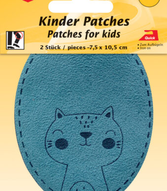 Kleefmotief 'Kat', blauw, duoset