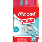Maped Picknickbestek voor kinderen, roze etui