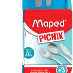 Maped Picknickservies voor kinderen, blauwe tas