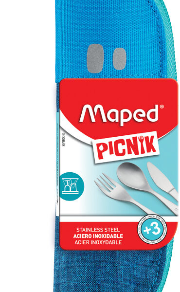 Maped Picknickservies voor kinderen, blauwe tas