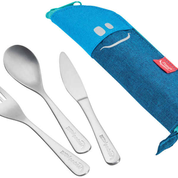 Maped Picknickservies voor kinderen, blauwe tas