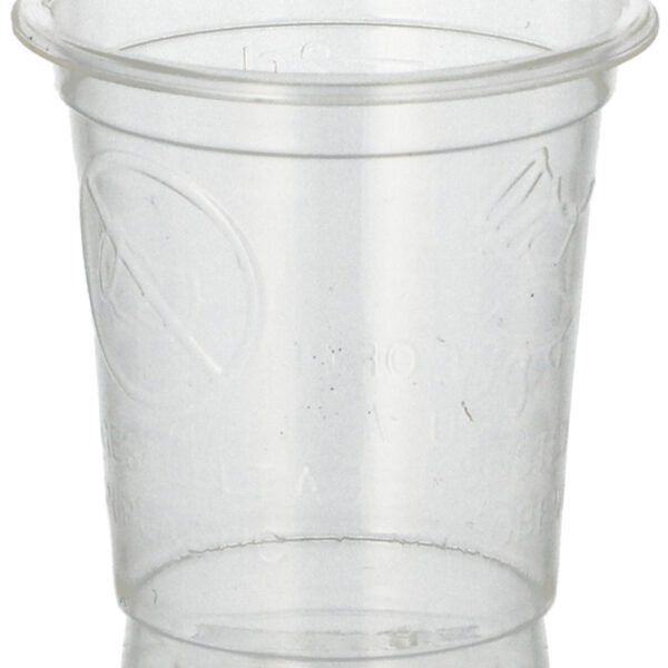 Plastickelkje voor gedistilleerde drank, 2 cl, transparant
