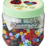 Hama kralenbordstrijkparels maxi, in plastic doos, groen deksel.