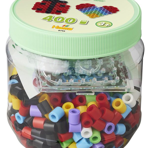 Hama kralenbordstrijkparels maxi, in plastic doos, groen deksel.